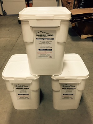 containers of digester bacteria